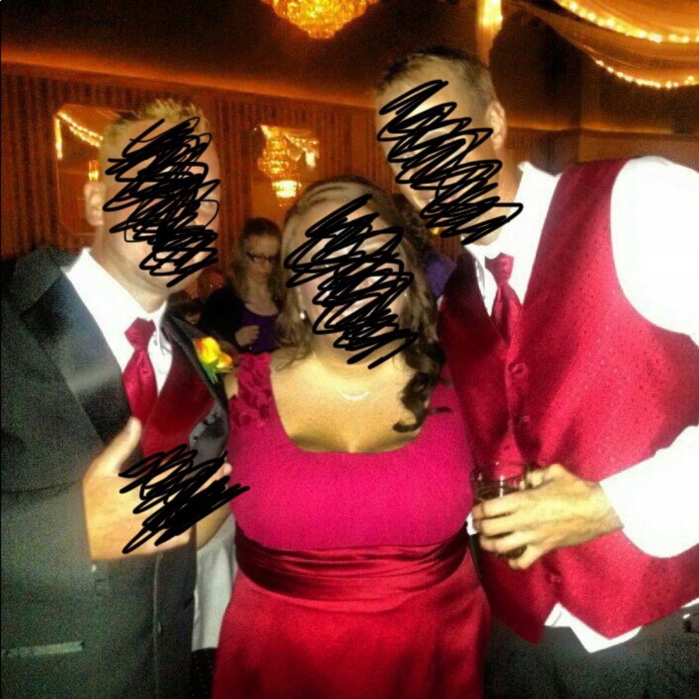 David’s Bridal Style F14050 Red Apple Gown Dress